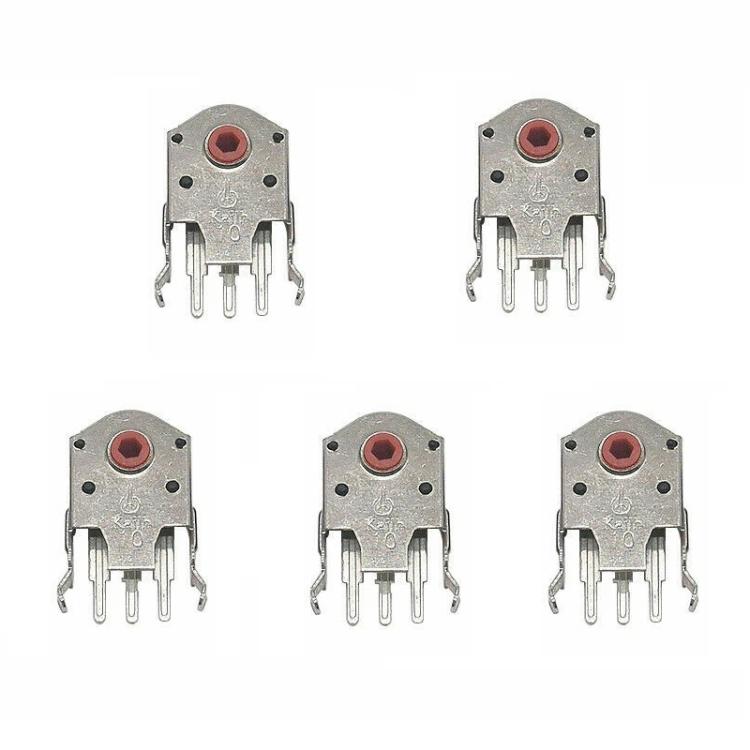 Kailh 5 pezzi Encoder per rotellina di scorrimento del mouse antipolvere con nucleo rosso, 7mm, 9mm, 10mm, 11mm