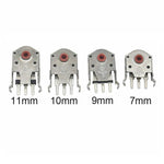 Kailh 5 pezzi Encoder per rotellina di scorrimento del mouse antipolvere con nucleo rosso, 7mm, 9mm, 10mm, 11mm
