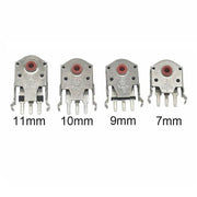 Kailh 5 pezzi Encoder per rotellina di scorrimento del mouse antipolvere con nucleo rosso, 7mm, 9mm, 10mm, 11mm