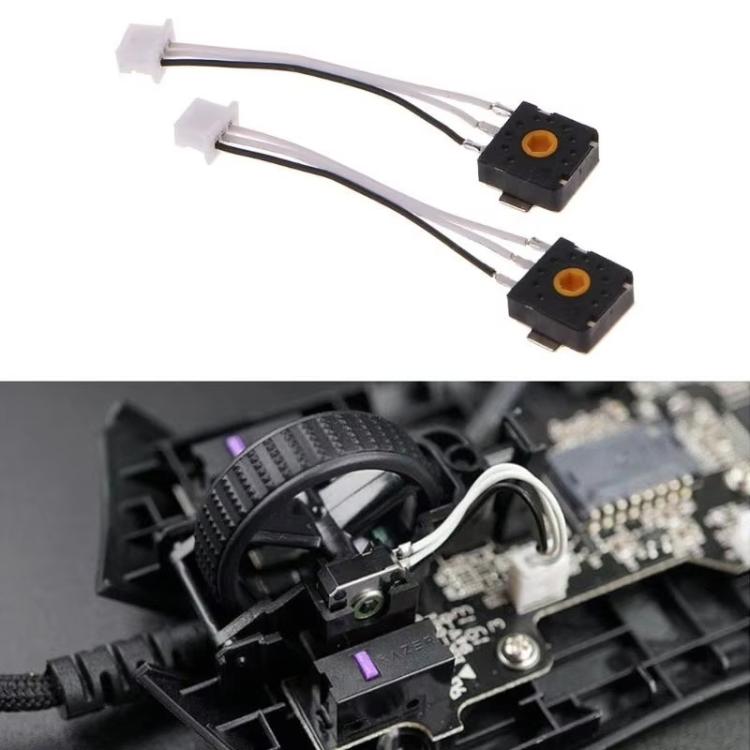 Cavo encoder TTC per mouse a rotella, ricambi per la riparazione del mouse, Left Clip With Cable, Right Clip With Cable, Left Clip No Cable, Right Clip No Cable