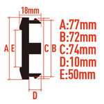 Set di 4 coprimozzi ruota aftermarket vuoti con diametro esterno di 77 mm