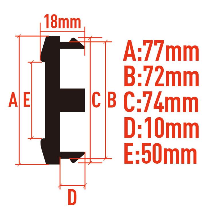 Set di 4 coprimozzi ruota aftermarket vuoti con diametro esterno di 77 mm