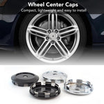 Set di 4 coprimozzi ruota aftermarket vuoti con diametro esterno di 77 mm