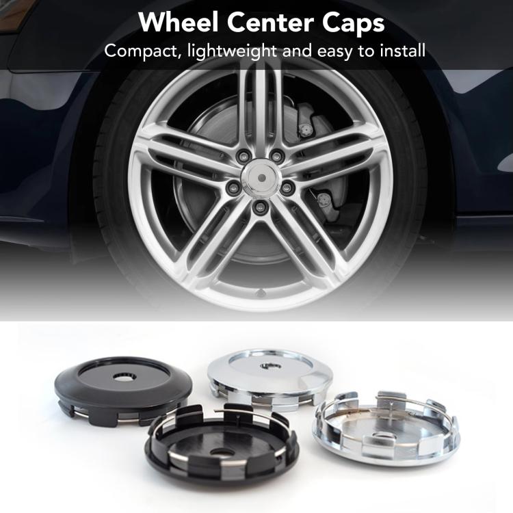 Set di 4 coprimozzi ruota aftermarket vuoti con diametro esterno di 77 mm