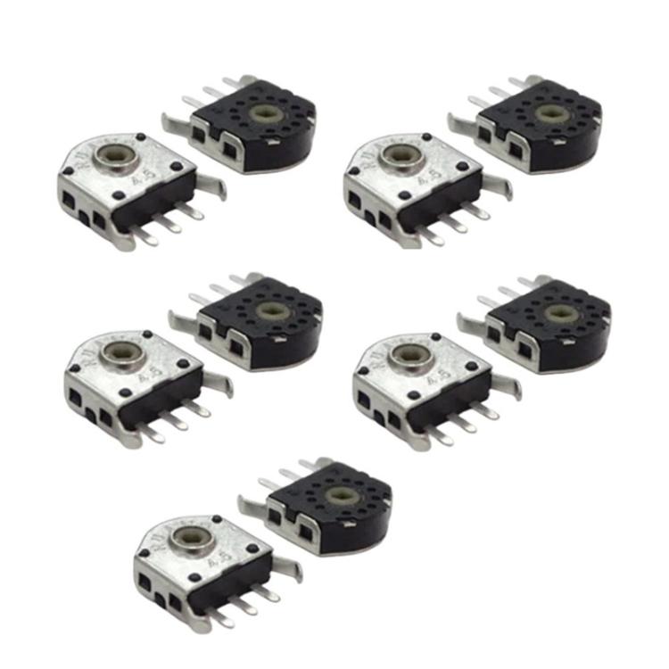 10 pezzi di encoder per rotellina del mouse, Black Core 4.5mm, Black Core 5mm, Black Core 5.5mm, Black Core 15mm, Blue Core 7mm, Blue Core 8mm, Blue Core 9mm, Blue Core 10mm, Blue Core 11mm, Blue Core 12mm, Blue Core 12.6mm, Blue Core 13mm, Blue Core 14mm
