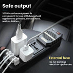 Inverter di potenza mini per auto BYGD da 200 W, da 12 V a 220 V.