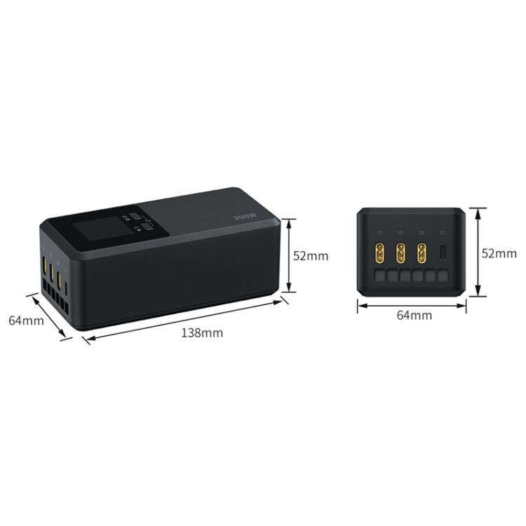 Caricabatterie a 3 canali LKTOP UC342 da 200 W per DJI Air 3 / 3S, ideale per fotografia aerea., US Plug, EU Plug