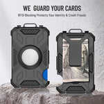 Portafoglio porta carte in metallo di alluminio con protezione RFID per AirTag di seconda generazione / AirTag di prima generazione