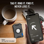 Portafoglio porta carte in metallo di alluminio con protezione RFID per AirTag di seconda generazione / AirTag di prima generazione