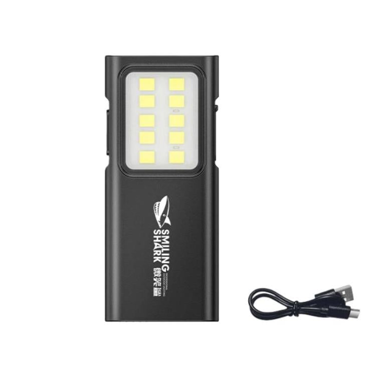 SMILING SHARK TIP-065 Mini faro da lavoro COB multifunzione, dimmerabile a 4 livelli, portatile, TIP-065