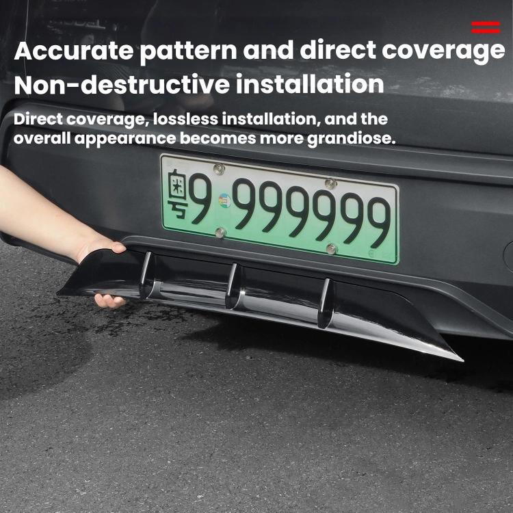 Spoiler posteriore Juniper per Tesla Model Y 2025+ - Diffusore posteriore, Black Spray Paint, Gloss Carbon Water Transfer Printing, Matte Carbon Water Transfer Printing, Frosted Black ABS, White Spray Paint