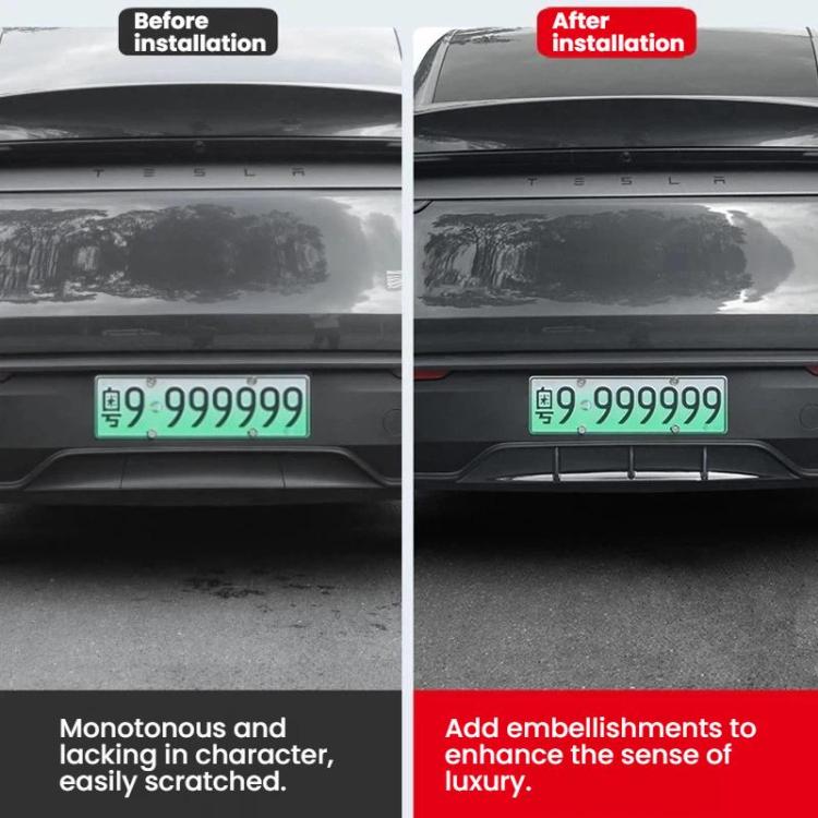 Spoiler posteriore Juniper per Tesla Model Y 2025+ - Diffusore posteriore, Black Spray Paint, Gloss Carbon Water Transfer Printing, Matte Carbon Water Transfer Printing, Frosted Black ABS, White Spray Paint