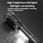 Torcia portatile SMILING SHARK SD-5244 con display digitale zoomabile e luce laterale, dimmerabile a 4 livelli., Hook, Breaker Bar
