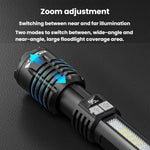 Torcia portatile SMILING SHARK SD-5244 con display digitale zoomabile e luce laterale, dimmerabile a 4 livelli., Hook, Breaker Bar