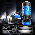 2 fari laser a LED per auto da 6000K super luminosi con lente