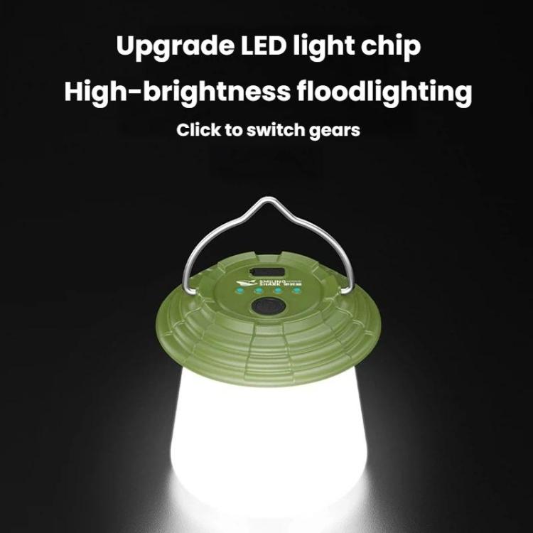 Lampada da campeggio ricaricabile per esterni SMILING SHARK LY-8339, lampada a sospensione per bancarelle, mercatini notturni, emergenze