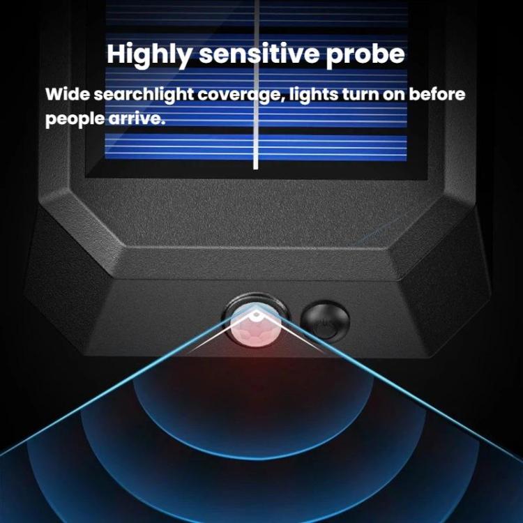 Lampada da giardino a energia solare con sensore di movimento, pieghevole, a 3 livelli, per esterni., SMILING SHARK BD-068