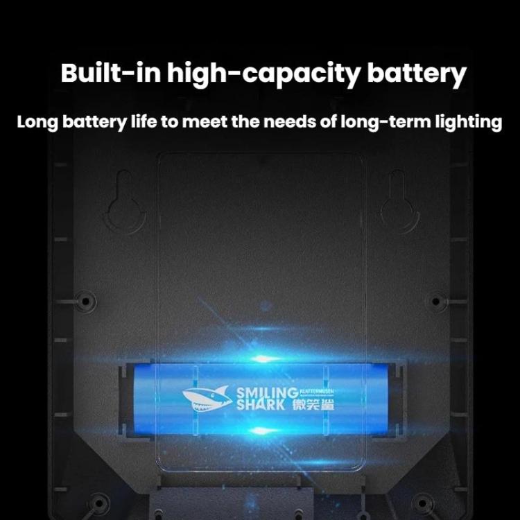 Lampada da giardino a energia solare con sensore di movimento, pieghevole, a 3 livelli, per esterni., SMILING SHARK BD-068