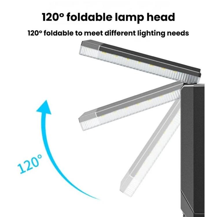 Lampada da giardino a energia solare con sensore di movimento, pieghevole, a 3 livelli, per esterni., SMILING SHARK BD-068