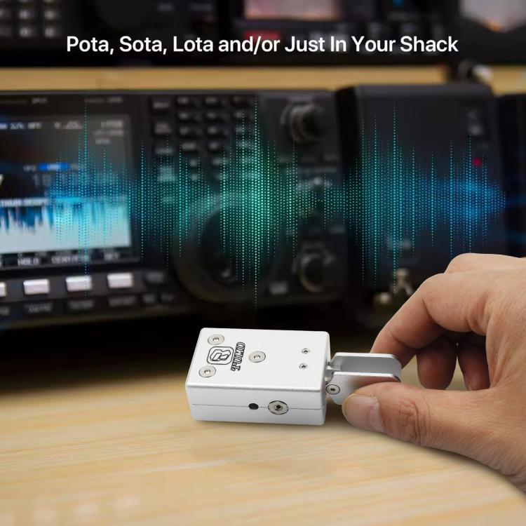 Tastiera automatica portatile a doppia leva per codice Morse a onde corte senza fili, Silver