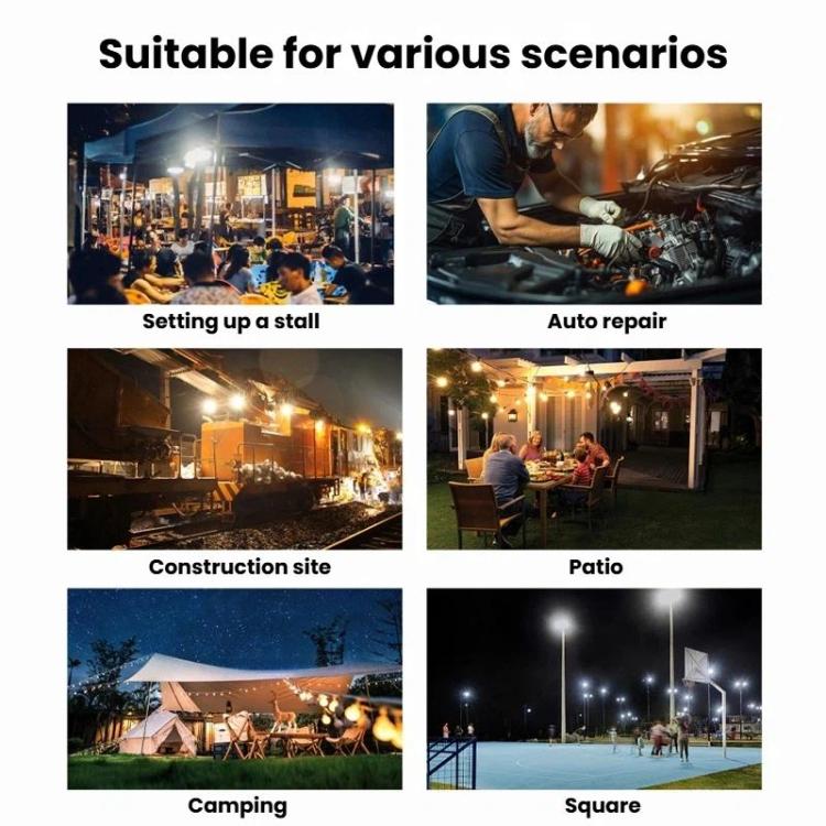 SMILING SHARK LY-8330 Lampada di emergenza a LED magnetica ricaricabile per esterni, repellente per zanzare, ideale per bancarelle del mercato., 3A, 4A, 5A