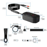 CS-2035A1 Caricabatterie per telefono da moto impermeabile IP65 e antipolvere con cavo di ricarica USB retrattile, CS-2035A1