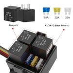 Scatola portafusibili e relè impermeabile precablata per auto, portafusibili e relè per autoveicoli, 24V 4-Pin, 24V 5-Pin, 12V 4-Pin, 12V 5-Pin
