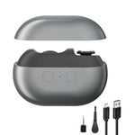 Tagliaunghie elettrico 3 in 1 con lima integrata e copertura magnetica.