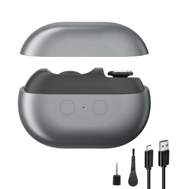 Tagliaunghie elettrico 3 in 1 con lima integrata e copertura magnetica.