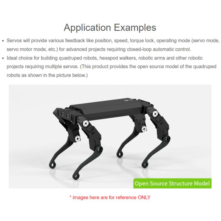 Servomotore WAVESHARE ad alta precisione, coppia elevata e con encoder magnetico a 360 gradi per bus seriale., 22414