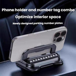 Supporto per telefono da auto L511 2 in 1 con targa, anti-vibrazione e supporto per console centrale con navigatore.