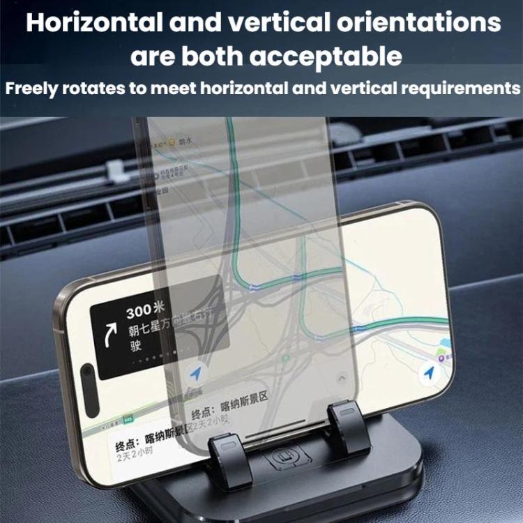 Supporto per telefono da auto L511 2 in 1 con targa, anti-vibrazione e supporto per console centrale con navigatore.