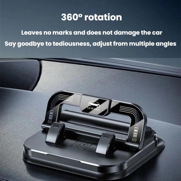 Supporto per telefono da auto L511 2 in 1 con targa, anti-vibrazione e supporto per console centrale con navigatore.