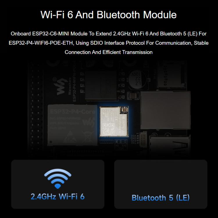Scheda sviluppo ESP32-P4 WiFi6 con PoE e Ethernet