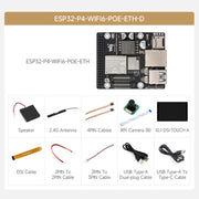 La scheda di sviluppo WAVESHARE ESP32-P4-WIFI6-POE-ETH supporta l'alimentazione tramite Ethernet (PoE)., Package D