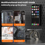 Supporto magnetico doppio per telefono in metallo, multifunzione, completamente pieghevole