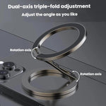 Supporto magnetico doppio per telefono in metallo, multifunzione, completamente pieghevole