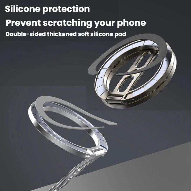 Supporto magnetico doppio per telefono in metallo, multifunzione, completamente pieghevole