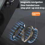 Supporto magnetico doppio per telefono in metallo, multifunzione, completamente pieghevole