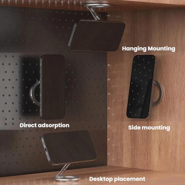 Supporto magnetico doppio per telefono in metallo, multifunzione, completamente pieghevole