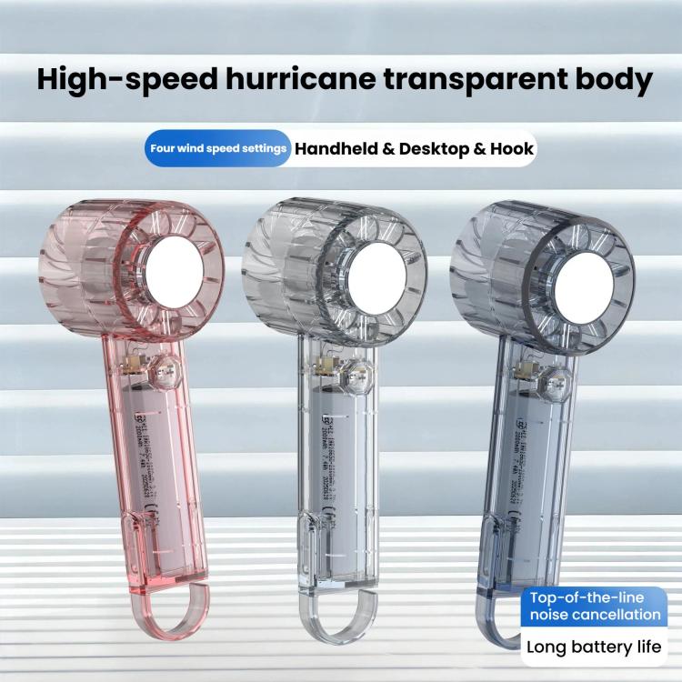 Specchio con ricarica USB, mini ventilatore portatile da esterno con moschettone
