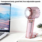 Specchio con ricarica USB, mini ventilatore portatile da esterno con moschettone