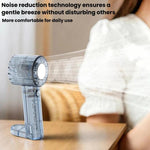 Specchio con ricarica USB, mini ventilatore portatile da esterno con moschettone