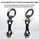 Supporto magnetico pieghevole per telefono con slitta a freddo, fotocamera per riprese orizzontali e verticali, streaming live e fotografia., Holder