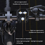 Telecomando per bicicletta, indicatori di direzione, fanale posteriore, luce di avvertimento rimovibile per mountain bike.
