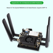 Modulo WAVESHARE 5G/4G/3G, include il modulo RM520N-GL, supporta reti 5G NSA e SA, posizionamento GNSS, 32256