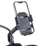 Supporto per telefono da moto XY-106 antiurto, antiscivolo, girevole e con funzione di navigazione, per motociclisti., Handbar, Rearview Mirror