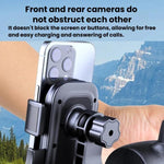 Supporto per telefono da moto XY-106 antiurto, antiscivolo, girevole e con funzione di navigazione, per motociclisti., Handbar, Rearview Mirror