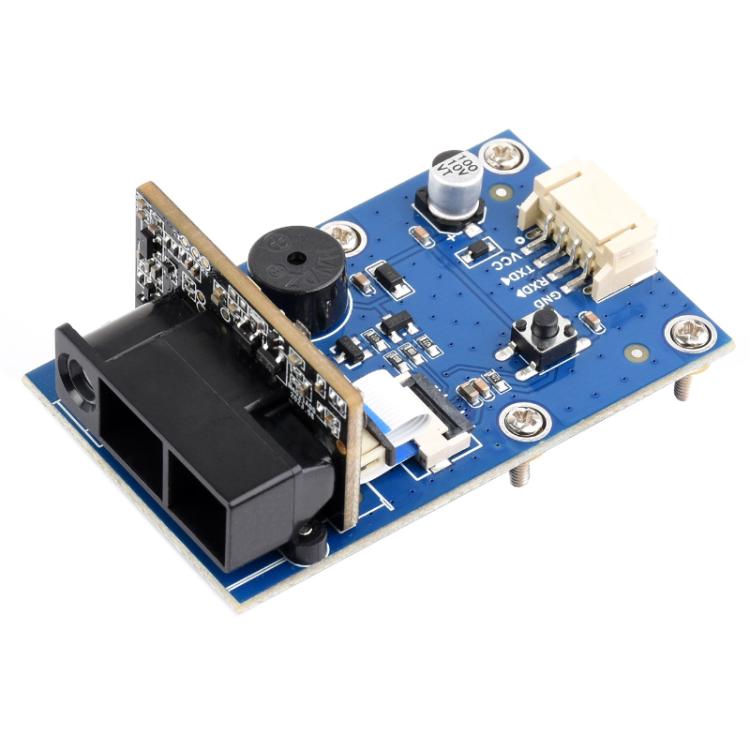 Modulo di scansione codici a barre e QR WAVESHARE, tipo E, involucro metallico, lettura codici DPM, interfacce USB e UART integrate, doppia interfaccia., 32387