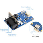 Modulo di scansione codici a barre e QR WAVESHARE, tipo E, involucro metallico, lettura codici DPM, interfacce USB e UART integrate, doppia interfaccia., 32387